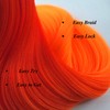 Braiding Hair Pre stretched Orange Prestretched Braiding Hair Extensions Hypoallergenic