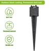 Insaga 6PCS Fence Post Anchor Metal Ground Spike, Black Powder