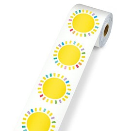 Carson Dellosa Happy Place 65 Ft Straight Colorful Suns Classroom Bulletin Board Borders, Sunshine Decor, Classroom Border for Bulletin Board Trim, White Board, Cork Board, Bright Classroom Decor