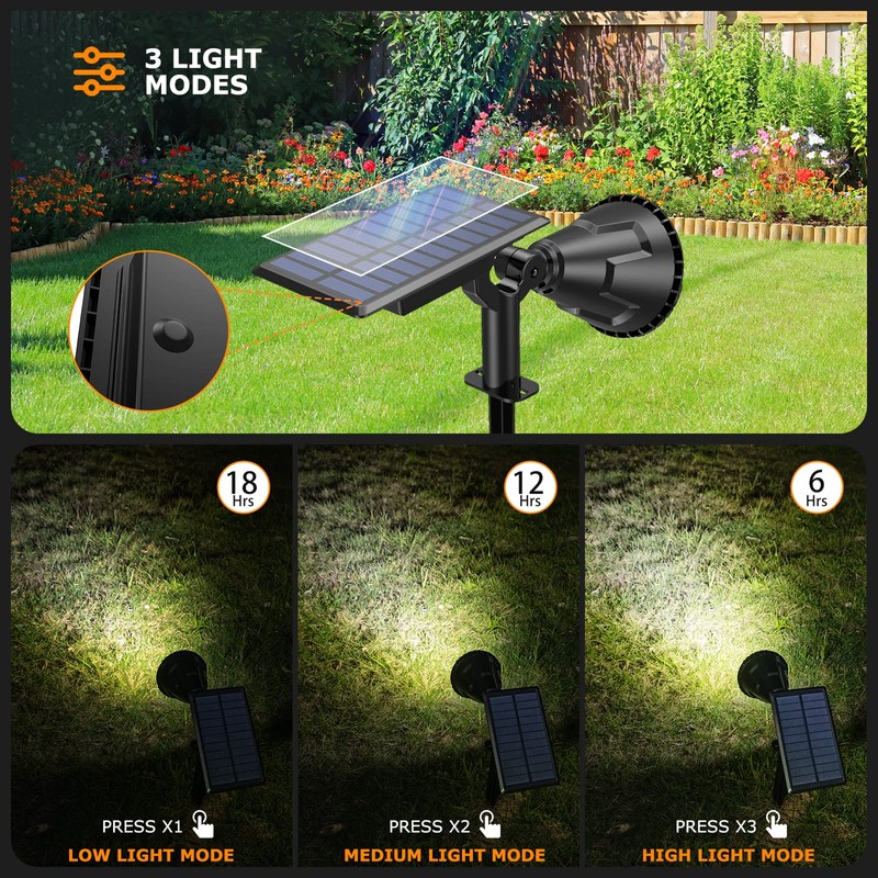 XTGTP Solar Spot Lights Outdoor, 21 LEDs Solar Outdoor Lights