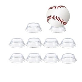 10Pcs Clear Baseball Stand,Clear Ball Stand Holder,Sports Ball Display Rack,Round Baseball Stands Display Holders for Golf Ball Softball Baseball Tennis Ball