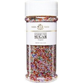 India Tree Confetti Sparkling Sugar, 7.5 oz | Vibrant Rainbow Decorating Sugar for Birthdays & Celebrations