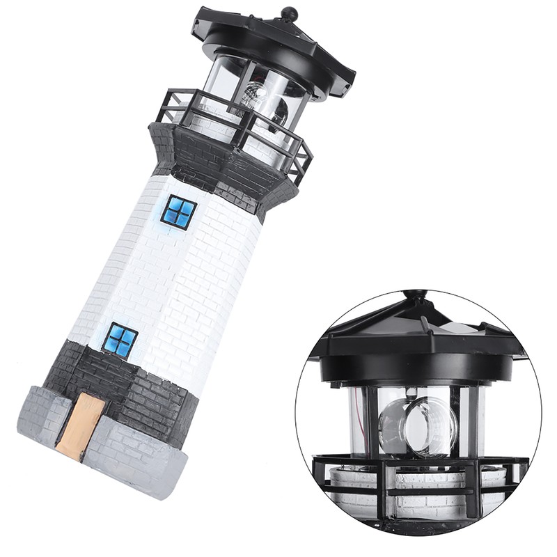 Outdoor Solar Power Rotating LED Light Landscape Lamp Garden Courtyard