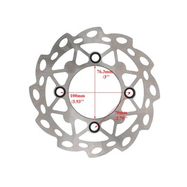 PRO BAT 190mm Brake Caliper Disc Disk Rotor w/Bolt For 110cc 125cc PIT PRO Trail Quad Dirt Bike ATV Buggy Pack of 2