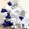 Pack of 50 12 Inch Silver Navy Helium Latex Air