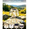 Solar Camping Lantern, 360° COB LED Rechargeable with Solar&Type-C, IP65