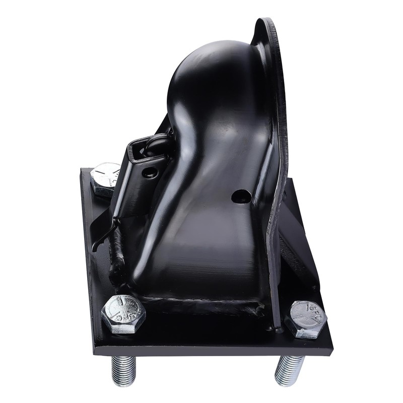 NovelBee 2-5/16" Flat Mount Trailer Coupler with Bolts Hardware,Black Powder