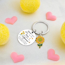 UYBEPU Thank You Gifts for Women Coworkers Retirement Gift for Woman Farewell Gifts for Coworkers Appreciation Gift for Teacher Nurse Mentor Never Forget You Are the Piece Sunflower Keychain