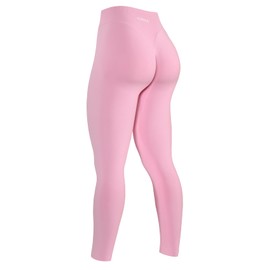 AUROLA Influence Workout Leggings for Women, Seamless Compression Tummy Control Leggings Mid Rise Yoga Pants,Sweet Pink,M