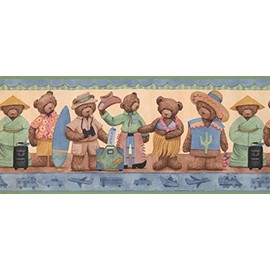 Teddy Bears in Costumes Yellow LK1695B Wallpaper Border