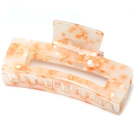 Large Acrylic Hair Clip Beautiful Hair Clip Women's Hair Accessories Headdress Elegant Hair Accessory 10 cm (Orange)