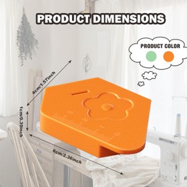 Wshxjzyay 2 Pieces Magnetic Seam Guide for Sewing Machine, Upgraded Polygonal Hemmer Gauge for Sewing Machine, Magnetic Seam Guide with Scale, Sewing Accessories & Supplies (Green Orange)
