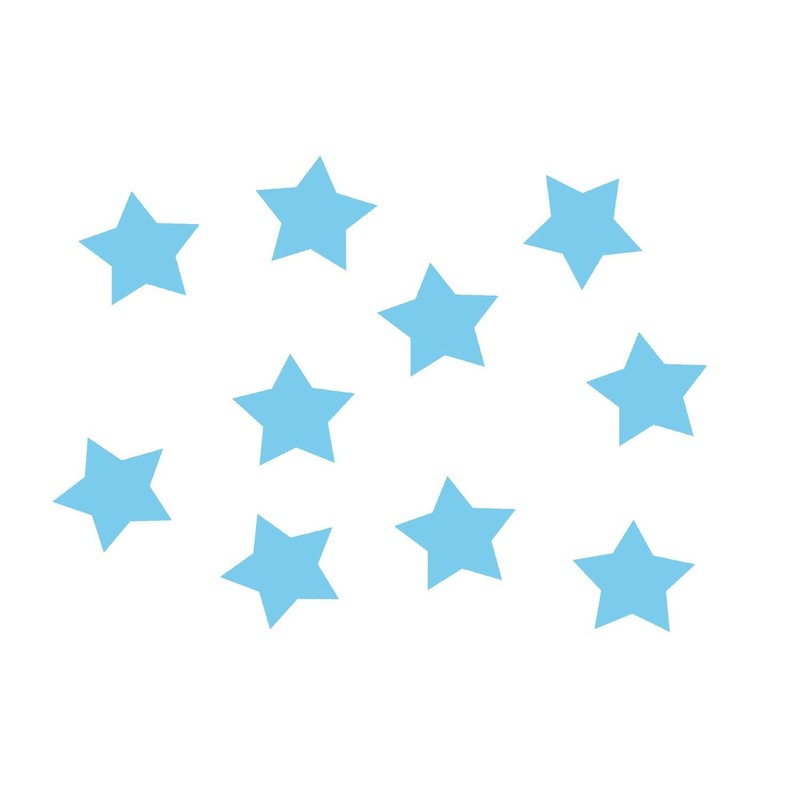 Miniblings 10 Iron-On Transfers Star 25 mm Flock Stars Colours