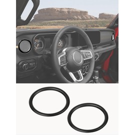 Savadicar HVAC Air Vent Trim Covers for 2024+ Jeep Wrangler (JL) & Gladiator (JT) - Upgrade Your Ride Style with 2 Pcs Aluminum Alloy Dashboard AC Vent Accents, Premium Interior Accessories, Black