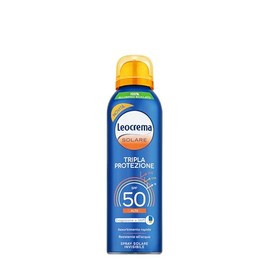 Leocrema - Sonnenschutzspray Invisible SPF 50, dreifacher Sonnenschutz, transparente und wasserfeste Formel, 150 ml