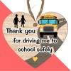 Thank You School Bus Driver Heart Plaque - Gift from