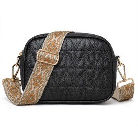 HUA ANGEL Casual Cross Over Bags for Women With Wide Strap Women's Cross-body Bags Girls Small Bags for Women Crossbody Phone Bag for Travel Office Party Shopping