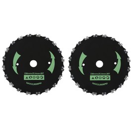 LQI 9inch 2PCS Chainsaw Brush Blade 20 Tooth Fit for Cutter Trimmer Head Weed Mower Saw Blade Black