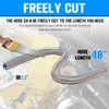 iRKY 48" Flexible Radiator Hose Stainless Steel Universal Water Hoses