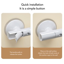 Generic 17 Inch Grab Bars for Bathtubs and Showers, Suction Cup Shower Handle Safety Bathroom Rails Aid, Non Slip Handrail No Drilling for Seniors Elderly Handicap