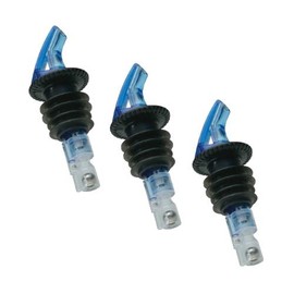 Precision Pour Measured Pourers For 1.75 Liter Bottles 1.25 Oz Blue - 3 Per Pack