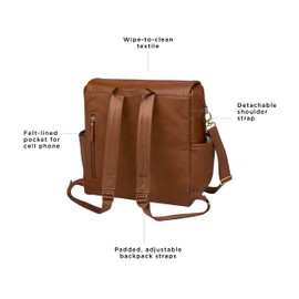 Petunia Pickle Bottom Boxy Backpack | Diaper Bag | Diaper Bag Backpack for Parents | Top-Selling Stylish Baby Bag | Sophisticated and Spacious Backpack for On The Go Moms | Cedar