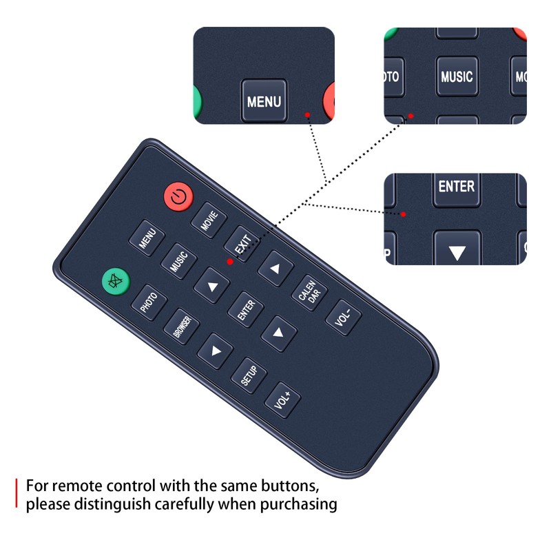 New Replacement Remote Control Compatible with KECAG 10.1 Inch Digital