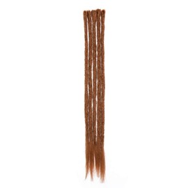 Silk-co Afro Dreadlock Crochet Braids 20 inch Handmade Locs Dreadlocks Hair Extensions for Women Man Reggae Hair Hip-Hop Style [Redish Brown]