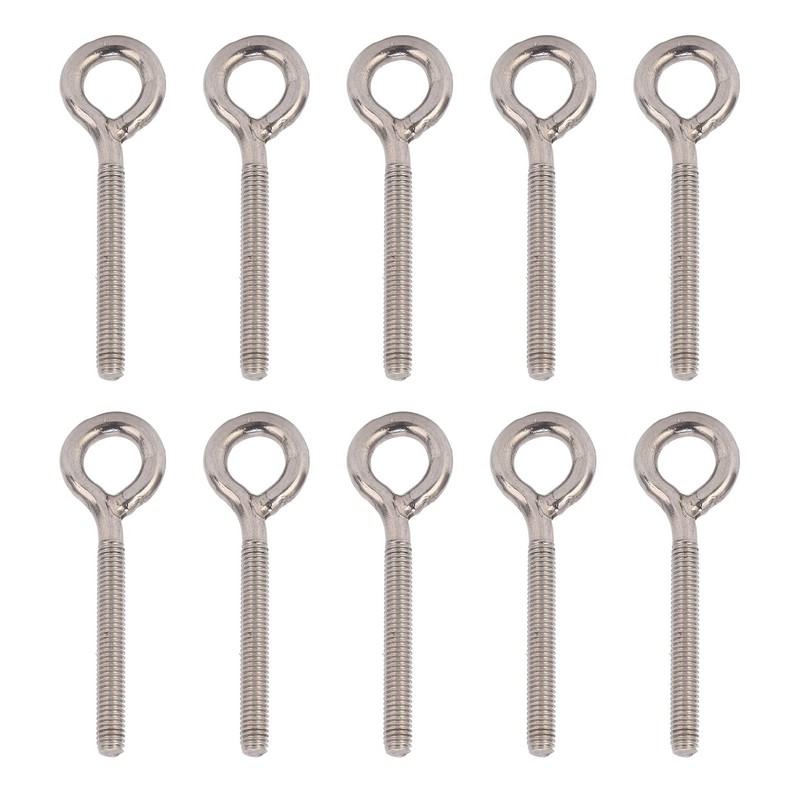 Eye Bolt Screw Hooks, 10 Pcs M6 73 Eye Hooks,