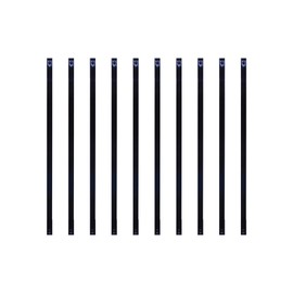 Nuvo Iron RCTB32 10 Pack Baluster, 32" Rectangular Plastic End Caps, Black, 10 Count