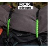 Oxford Rok Straps MD 16mm Adj Black + blue/green -