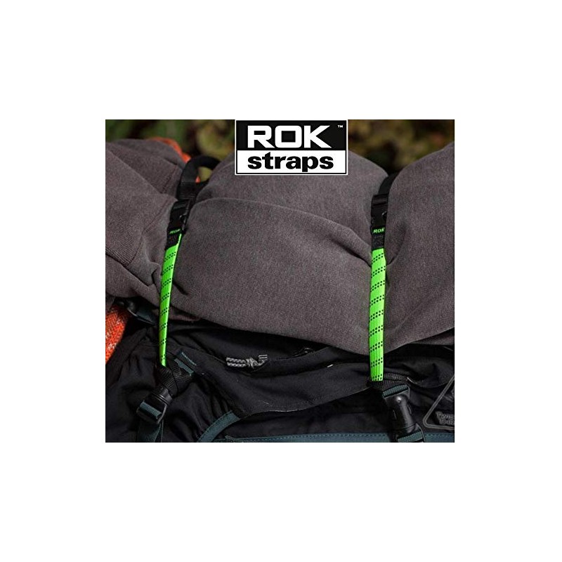 Oxford Rok Straps MD 16mm Adj Black + blue/green -