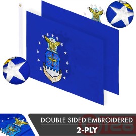UD_US Air Force Flag 2x3FT 3-Pack Double-sided Embroidered Polyester By G128