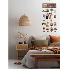 Grandmother Gifts, Nana's Brag Board, Thoughtful Photo Holder for Grandma from Granddaughter or Grandson, Wall Picture Frame for Mother's Day, Christmas, Thanksgiving, and Grandpa Gifts