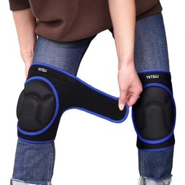 YKTSUJ Knee Pad Women Men for Gardening House Working, Floor and Carpet Cleaning, Construction Work, Cleaning Knee Pads With High Elastic Fabric Protect Knee Safety Black with Blue Edge S