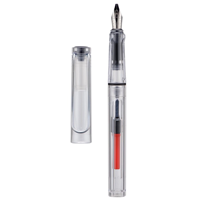 erofa Transparent Parallel Calligraphy Fountain Pen Set with Duckbill Clip,7