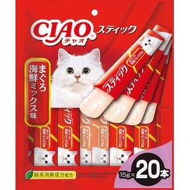CIAO Tuna Sticks, Seafood Mix Flavor, 20 Sticks