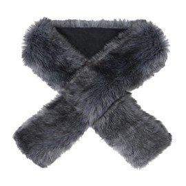 JNGUOSICN Women Winter Scarf Long Faux Fur Collar Shawl Cold Protection Scarf Windproof Fur Scarf Neck Warmer Scarf Wrap