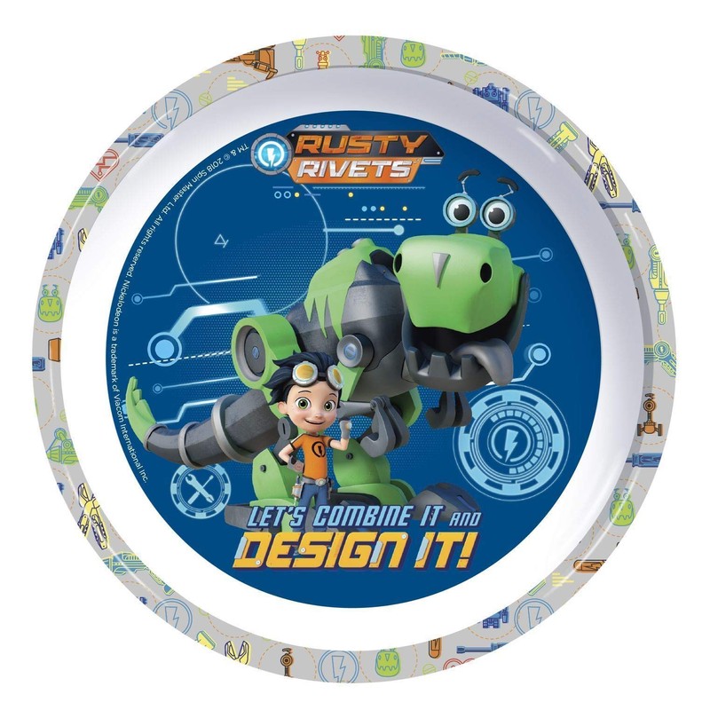 Rusty Rivets 83293 Tumbler, Bowl and Plate Set, PP, Blue
