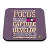 CS024 Life is Like a Camera Novelty Funny Coffee Tea Drink Gift Glossy MDF Wooden Coaster