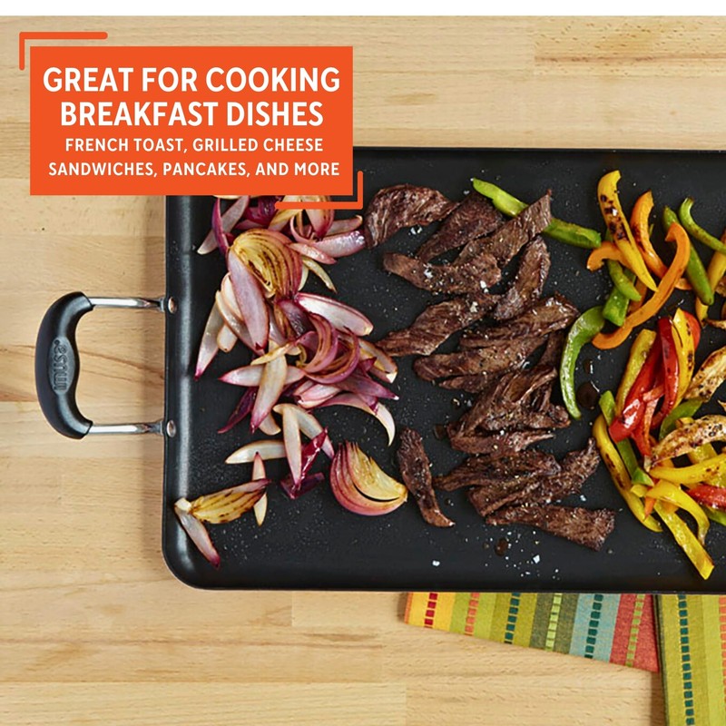 IMUSA 19" x 12" Double Burner/Griddle with Ceramic Nonstick &