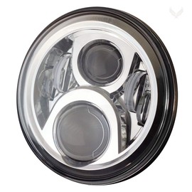 Eagle Lights 8700CG2 7" LED Headlight for Harley Davidson and Indian Motorcycles - Generation II/Chrome Kit/No Installation Accessories