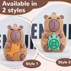 LunarCharm 2 Piece Capybara Keyring, Capybara Animal Figurine, Fun Keyring
