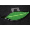 Green Leaf Patch - 3x1.25 inch. Embroidered Iron on Patch