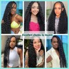 Human Braiding Hair Mix Synthetic Curly Boho Hair for Braiding,