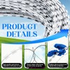 Hoolerry 328 ft Razor Wire Fencing Concertina Wire Razor Barbed