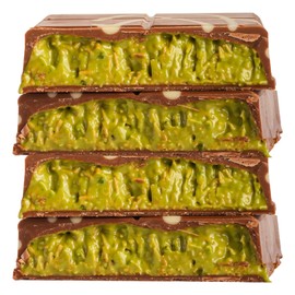 Luxury Dubai Chocolate Bar – Belgian Chocolate Filled with Pistachio Cream, Whole Pistachios & Roasted Kadayif – Gourmet Handmade Sweets (95 Gram/3.35 oz)