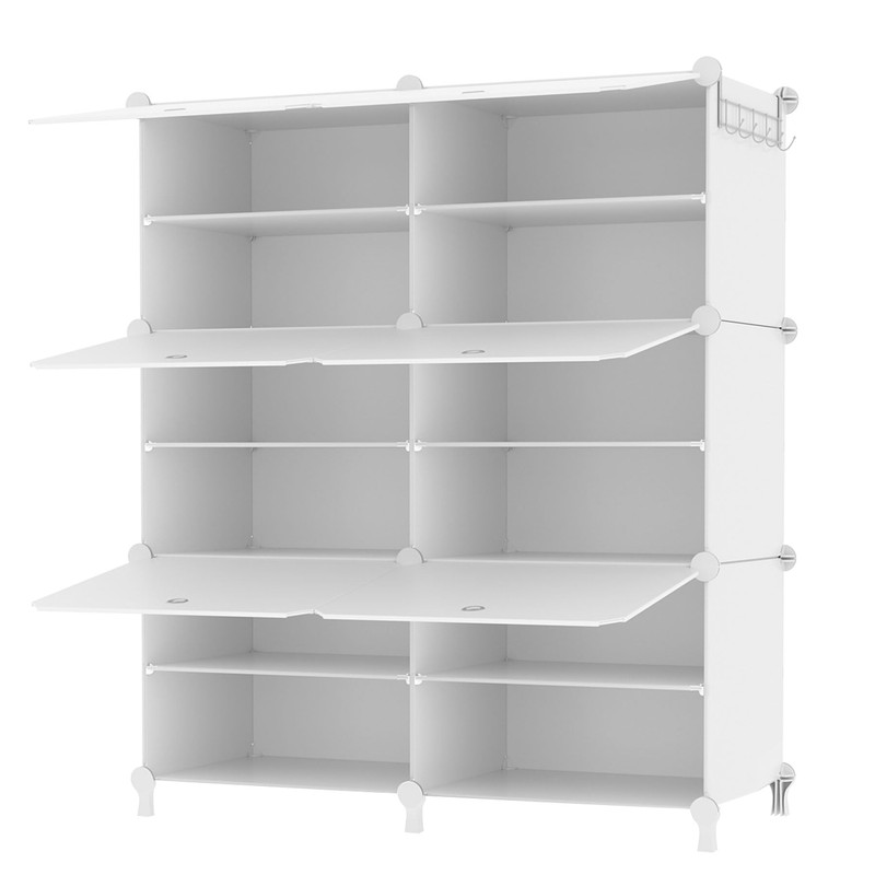 AWTATOS Shoe Rack, 6 Tier Shoe Storage Cabinet with Door,