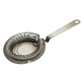 We Can Source It Ltd - Professional Mezclar Antique Brass Plated Round Strainer - Cocktail Strainer for Bars, Pubs, and Restaurants