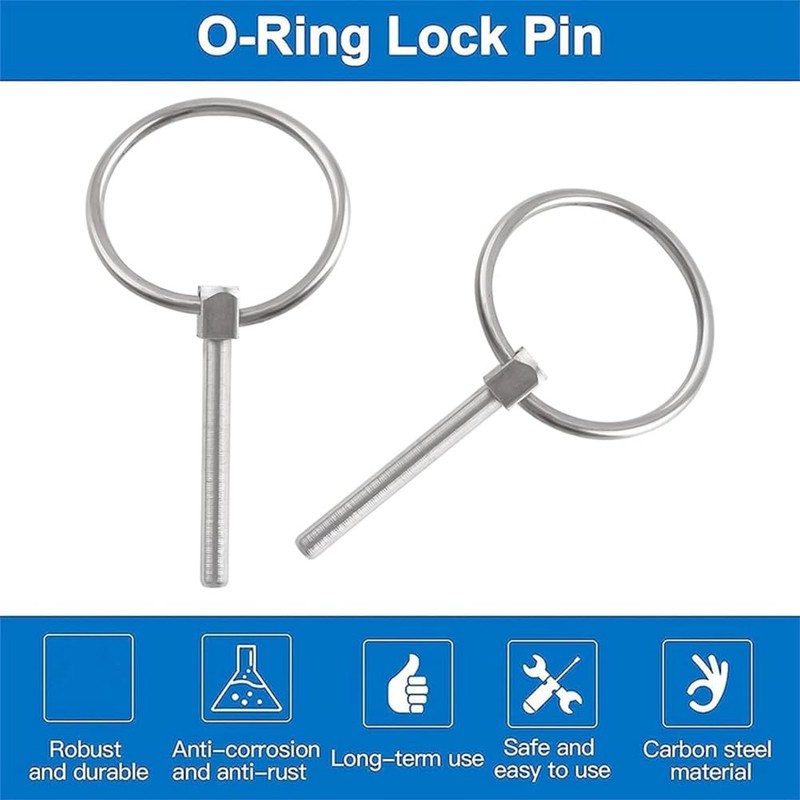 Lynch Pin, 4PCS Dia 4.5mm 316 Stainless Steel Round Pins